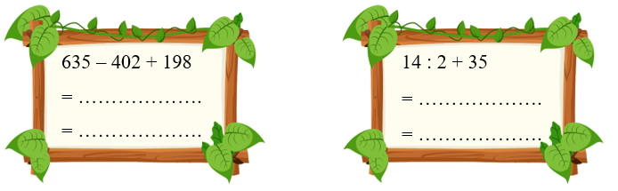 Tính giá trị biểu thức. (ảnh 1)