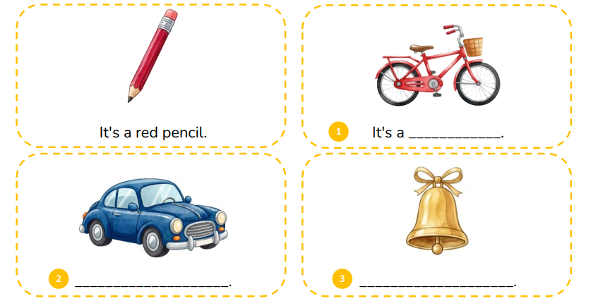 Look and write the sentences.  (ảnh 1)