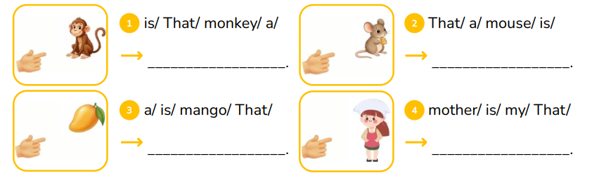 Reorder the letters.  is/ That/ monkey/ a/   __________________. (ảnh 1)