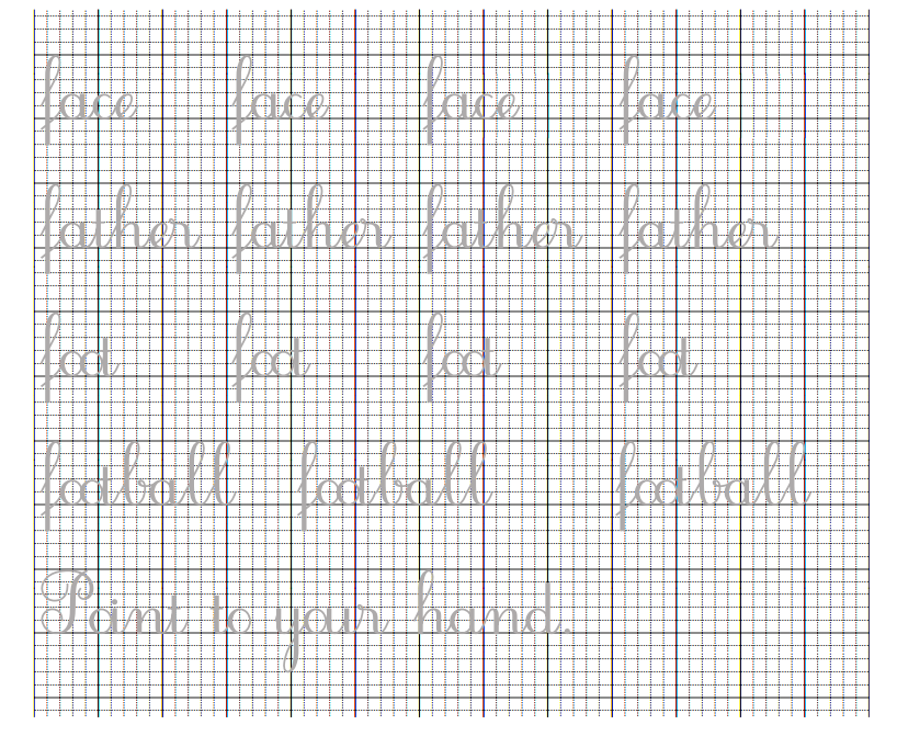 Let's write.   viết theo mẫu face  father (ảnh 1)