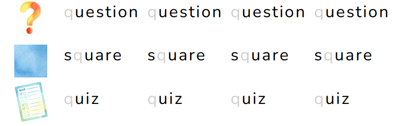 Trace the letters.  question	 (ảnh 1)