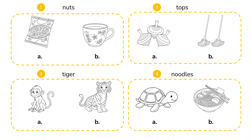 Choose and colour the correct words.  (ảnh 1)