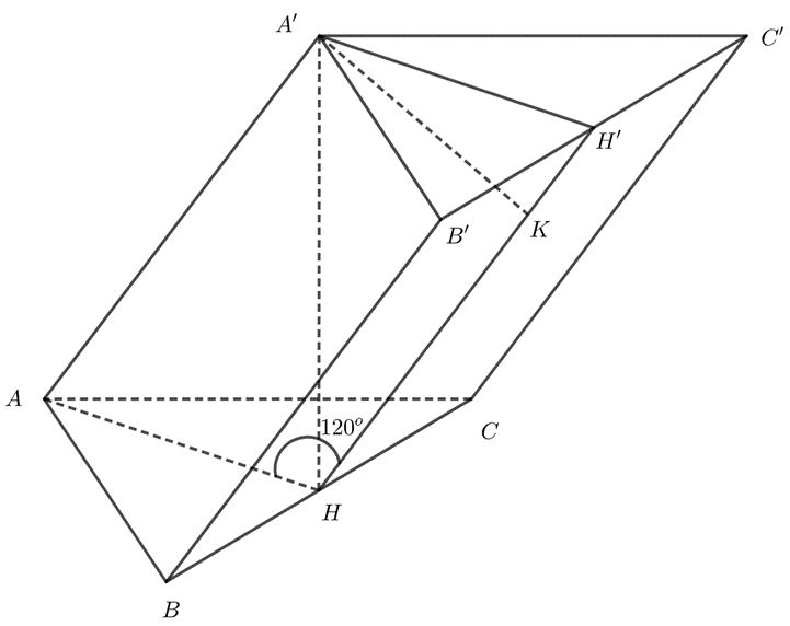 Vậy \[d\left( {A,\left( {BCC'B'} \right)} \right) \approx 3,8\]. (ảnh 1)
