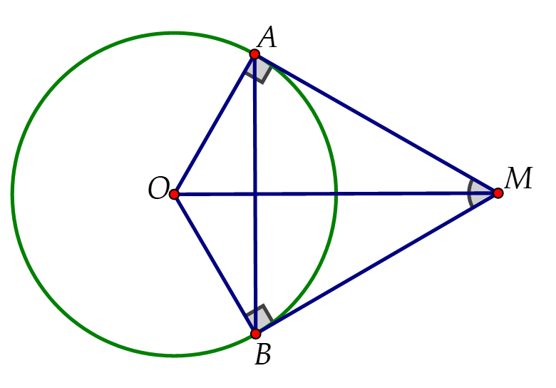 Chọn B  &nbsp;  X&eacute;t đường tr&ograve;n \[\left( O \right)\]c&oacute; \[MA (ảnh 1)