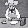 The Chef has rolled pizza dough, spread tomato sauce, and placed toppings on the pizza. Which photo is the missing step? (ảnh 3)