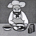 The Chef has rolled pizza dough, spread tomato sauce, and placed toppings on the pizza. Which photo is the missing step? (ảnh 4)