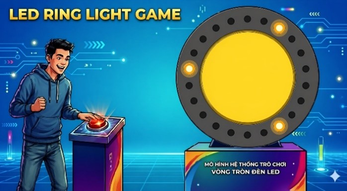 Trong một trò chơi, có \(20\) chiếc đèn được bố trí cách đều nhau trên một vòng tròn lớn (hình vẽ). Khi người chơi bấm nút, hệ thống máy tính sẽ chọn ngẫu nhiên \(3\) chiếc đèn để thắp sáng đồng thời. (ảnh 1)