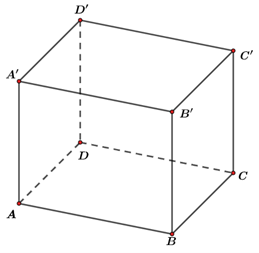 Cho h&igrave;nh hộp \(ABCD.A'B'C'D'\).  V&eacute;c-tơ \(\overrightarrow {BA}  + \overrightarrow {BC}  + \overrightarrow {BB'} \) bằng v&eacute;c-tơ n&agrave;o dưới đ&acirc;y? (ảnh 1)