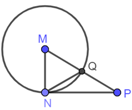 Do đó \[\widehat {PNQ} = 90^\circ&nbsp; - \widehat {MNQ} = 33,69^\circ .\] (ảnh 1)