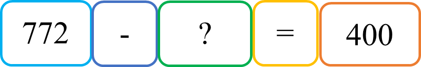 d) Số thích hợp điền vào dấu hỏi chấm (?) là: A. 372	B. 472	 C. 272	D. 172 (ảnh 1)