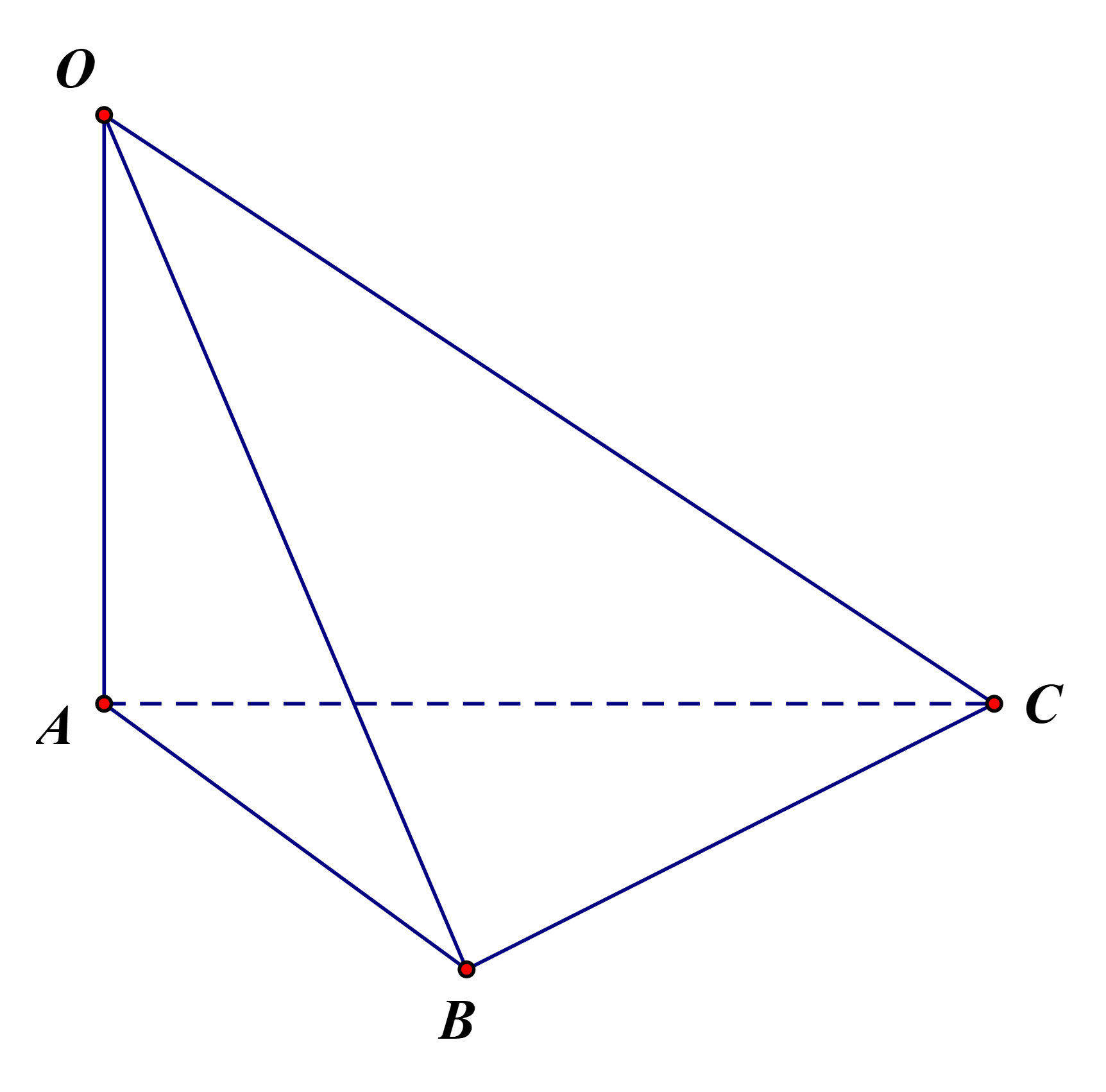 Chọn D  &nbsp;  Do \(OA \bot \left( {ABC} \right)\) n&ecirc;n \({V (ảnh 1)