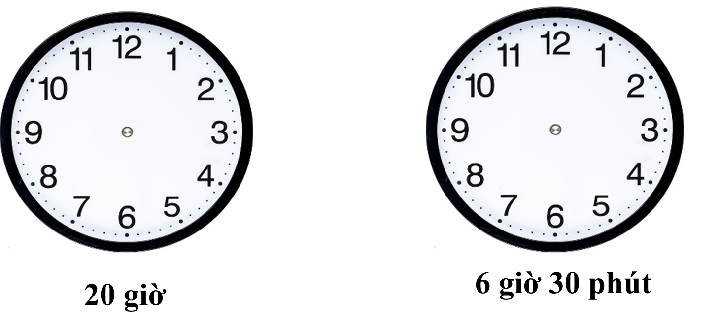 Vẽ kim giờ, kim phút để có: (ảnh 1)