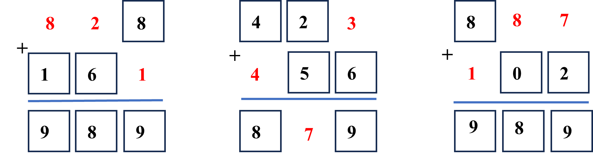 Điền Số? thích hợp    ... ... 8+ 16 .... = 989 (ảnh 2)