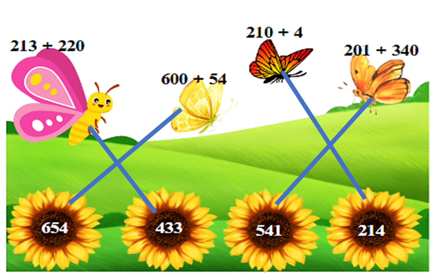 Nối. biểu thức  213+220 (ảnh 2)