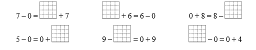Điền Số? thích hợp  7 – 0 = .... + 7 (ảnh 1)