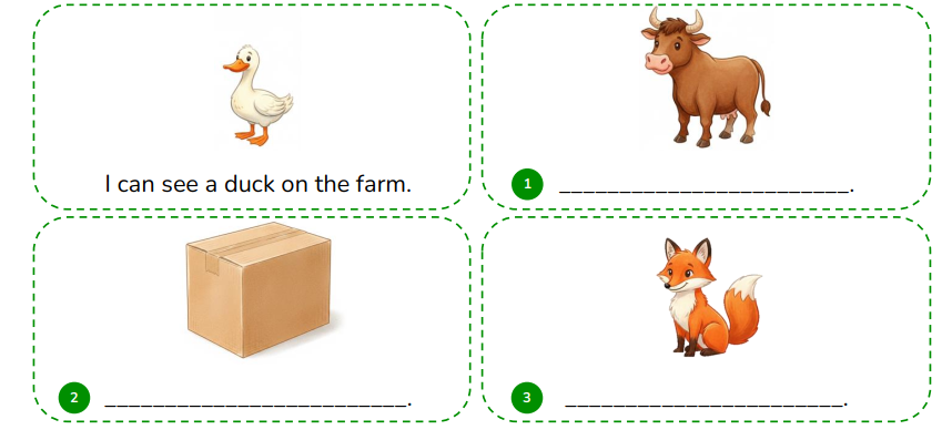 Look and write the sentences.  (ảnh 1)