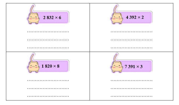 Đặt tính rồi tính.  2 832 × 6 (ảnh 1)