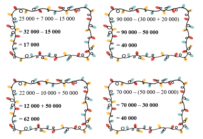 Tính nhẩm. 25 000 + 7 000 – 15 000 (ảnh 2)