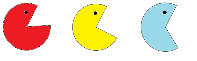 Tô màu cho Pacman. Em hãy tô màu đỏ cho bạn Pacman có miệng dạng góc nhọn, tô màu vàng cho bạn Pacman có miệng dạng góc vuông, tô màu xanh dương cho bạn Pacman có miệng dạng góc tù. (ảnh 2)