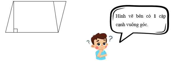 Điền số thích hợp vào chỗ chấm.  Hình vẽ bên có …… cặp cạnh vuông góc.  (ảnh 2)