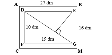 Thực hiện các yêu cầu sau.  a) Viết tên từng cặp đoạn thẳng vuông góc với nhau. (ảnh 2)