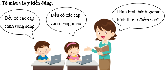 Tô màu vào ý kiến đúng. (ảnh 1)