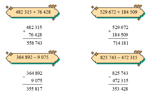 Đặt tính rồi tính.  482 315 + 76 428 (ảnh 2)