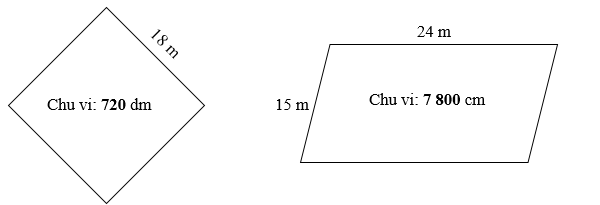Điền số thích hợp vào chỗ chấm.  Chu vi: ……... dm (ảnh 2)