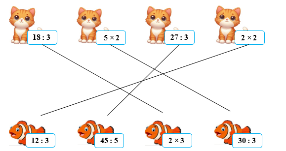 Nối: biểu thức 18:3 (ảnh 2)