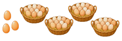 Hình bên có bao nhiêu quả trứng? (ảnh 1)