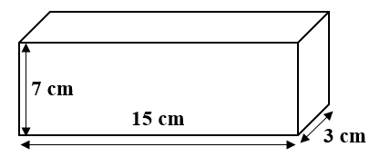 Chiều cao của hình hộp chữ nhật là: (ảnh 1)