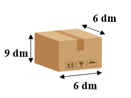 Một cửa hàng bán đồ chơi đặt mua 150 hộp quà của lớp 5B để tặng cho khách hàng nhân dịp Tết Thiếu nhi. Lớp 5B đã chọn mẫu hộp dạng hình lập phương cạnh 3 dm để đựng mỗi món quà.  a) Tính thể tích của mỗi hộp đó (ảnh 1)