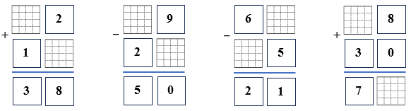 Điền số vào ô trống ...2+1... = 38 (ảnh 1)
