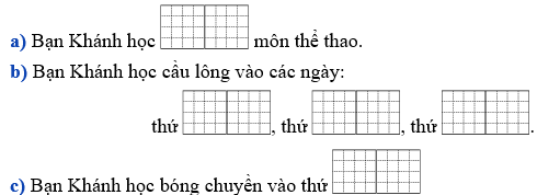 a) Bạn Khánh học … môn thể thao. (ảnh 1)