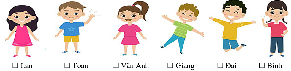 Em hãy đánh số các tên riêng sau theo đúng thứ tự bảng chữ cái: (ảnh 1)