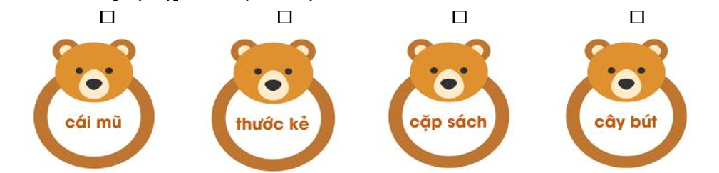Đồ dùng học tập nào được các bạn nhỏ nhắc tới? (ảnh 1)