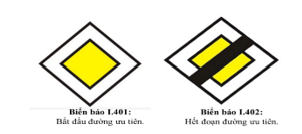 Hai biển báo giao thông ở hình dưới có dạng hình gì ?  (ảnh 1)