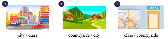 Circle the correct words. city / class (ảnh 1)