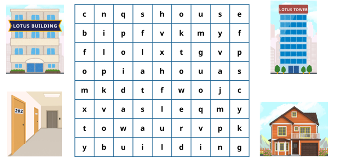 Find the words for the pictures. (ảnh 1)