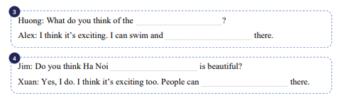 Read and complete the dialogues with the given words.               (ảnh 3)