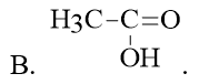 Công thức cấu tạo của acetic acid (C2H4O2) là (ảnh 1)