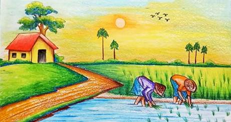 101 mẫu tranh phong cảnh đồng l&uacute;a đẹp nhất, chất lượng cao, tải miễn ph&iacute;