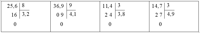 3,8 là thương của phép chia nào dưới đây? (ảnh 1)