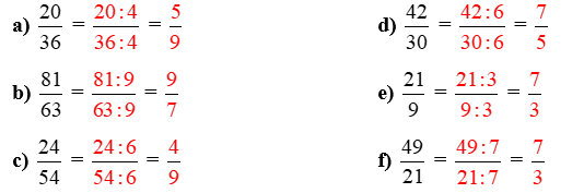 Rút gọn các phân số. (ảnh 2)