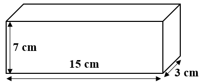 Chiều cao của hình hộp chữ nhật là: (ảnh 2)