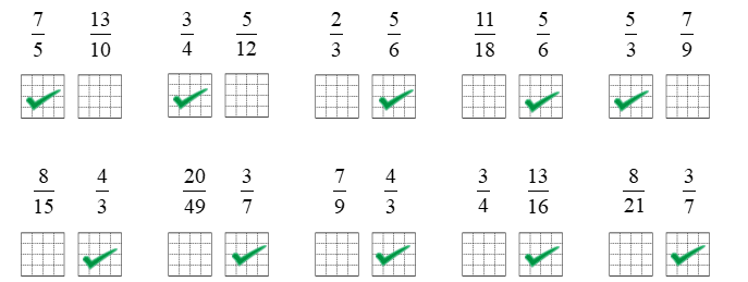 Điền Vdưới phân số lớn hơn (ảnh 2)