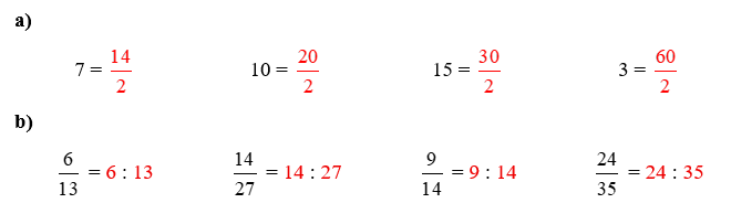 a) Viết các số tự nhiên sau dưới dạng phân số có mẫu số bằng 2.  (ảnh 3)