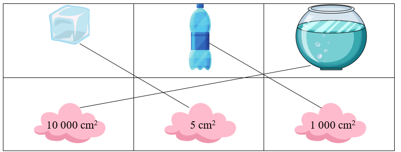 Nối hình với thể tích thích hợp: (ảnh 2)