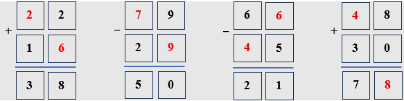 Điền số vào ô trống ...2+1... = 38 (ảnh 2)