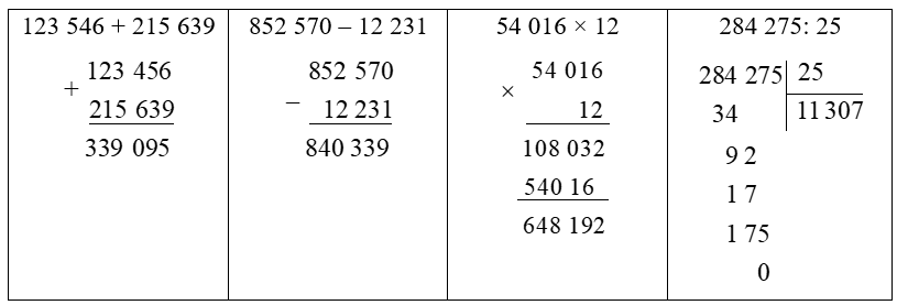 Đặt tính rồi tính:  123 546 + 215 639  (ảnh 1)